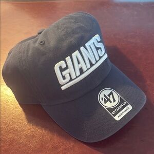47 New York Giants NFL navy blue and white clean up adjustable cap